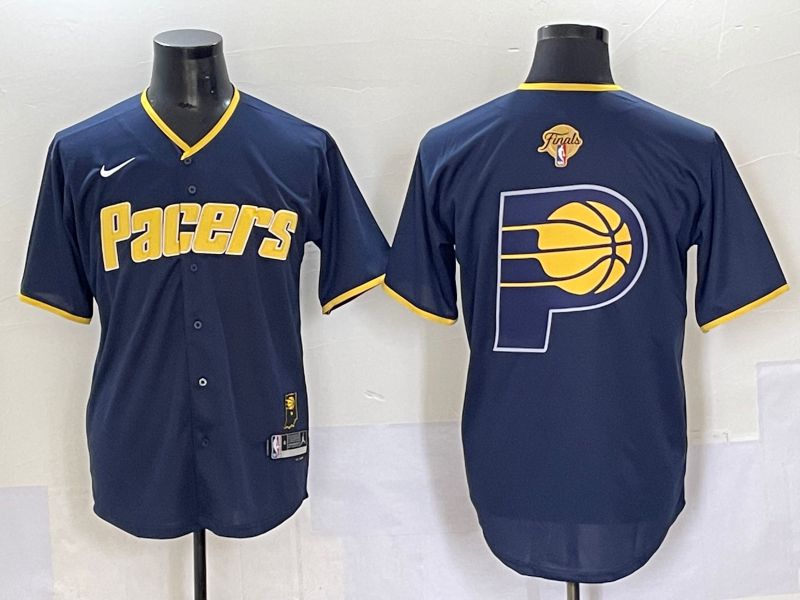 Men 2025 Indiana Pacers Blank Blue Joint Name NBA Jersey style 10->->NBA Jersey